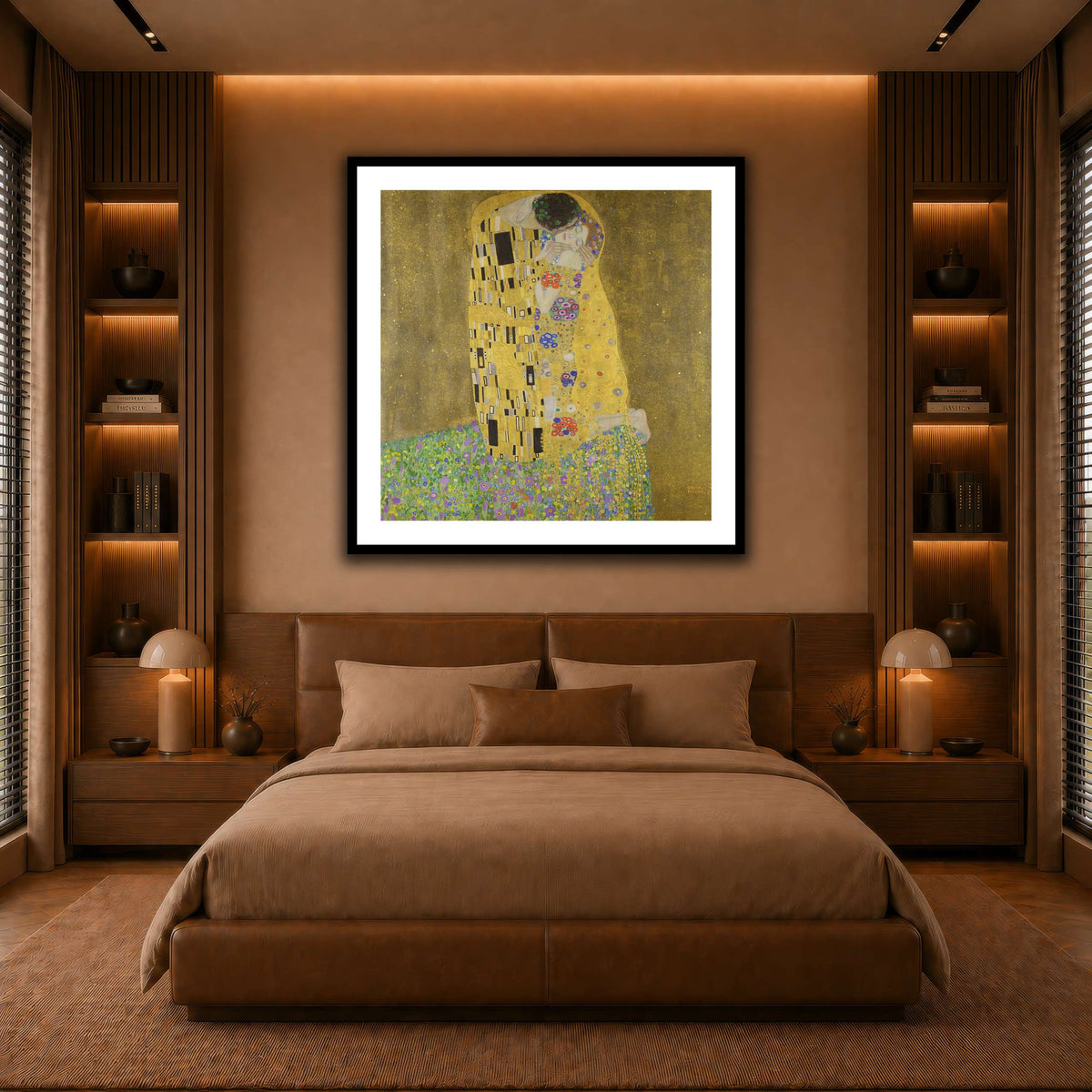 The_Kiss_-_Gustav_Klimt warm-bedroom