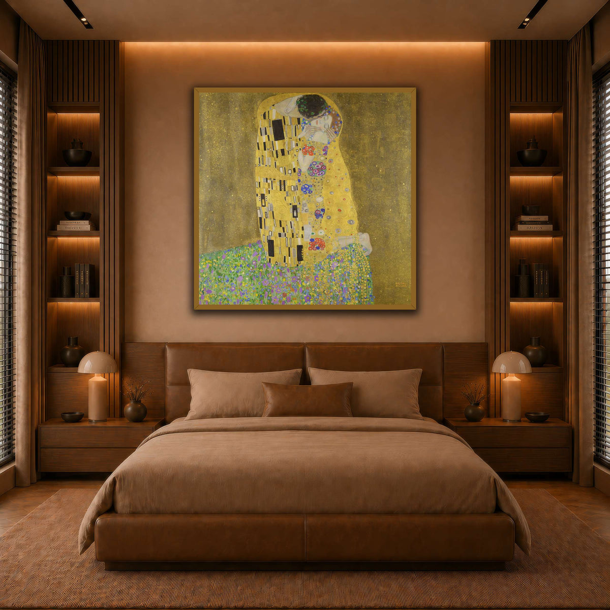The_Kiss_-_Gustav_Klimt warm-bedroom