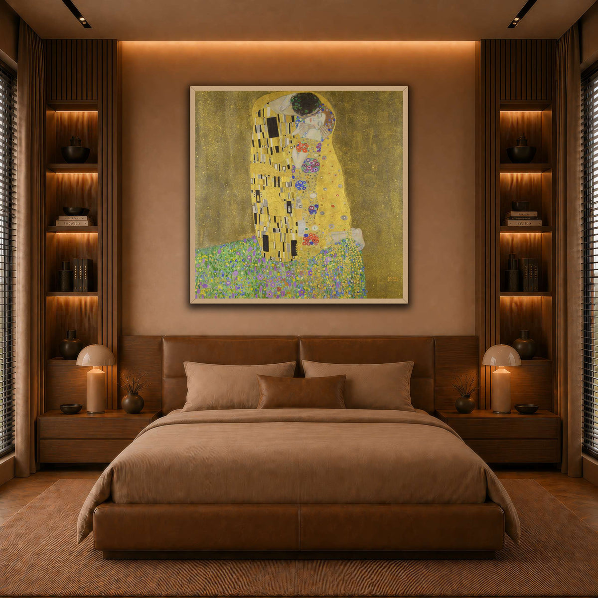 The_Kiss_-_Gustav_Klimt warm-bedroom