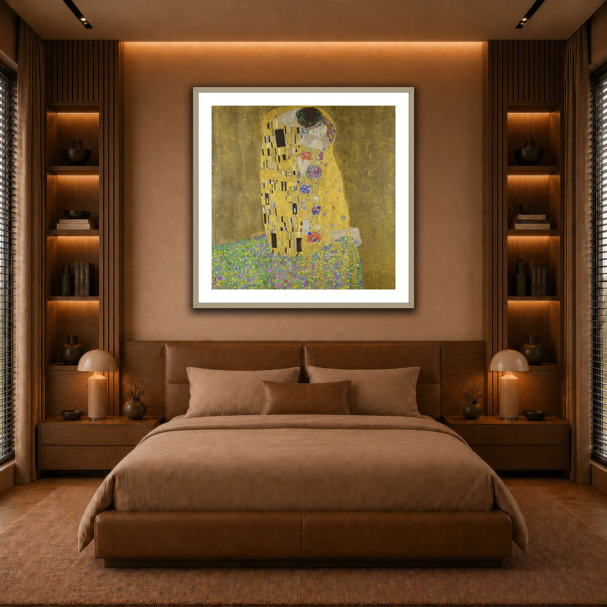 The_Kiss_-_Gustav_Klimt warm-bedroom
