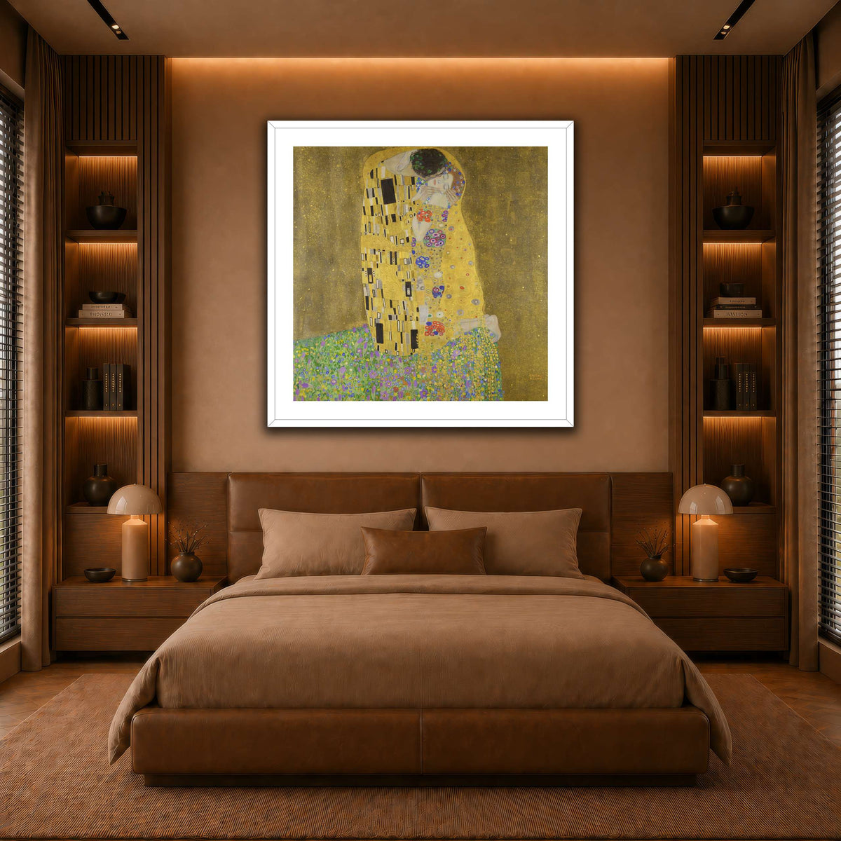 The_Kiss_-_Gustav_Klimt warm-bedroom
