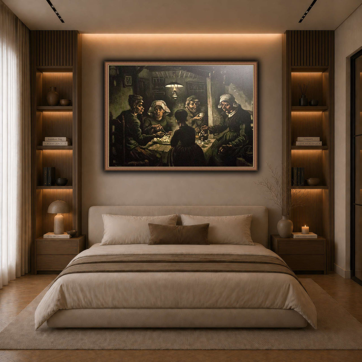 The_Potato_Eaters dark neutral-bedroom