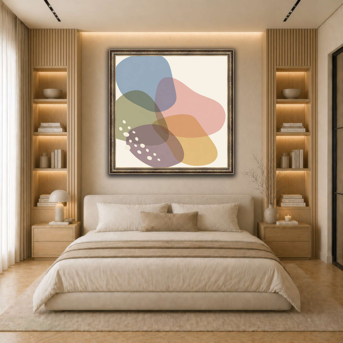 Translucent Polygon Constellation-2 light neutral- bedroom