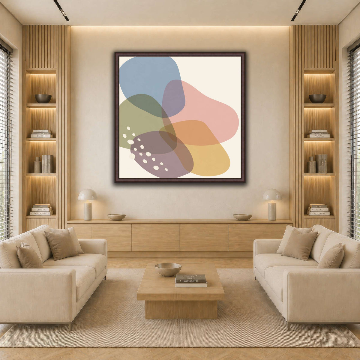 Translucent Polygon Constellation-2 light neutral-living room