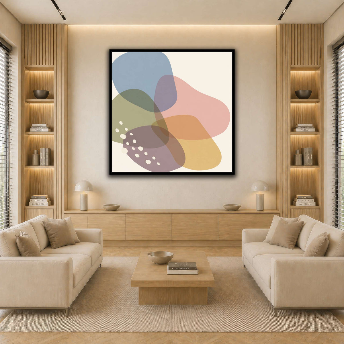 Translucent Polygon Constellation-2 light neutral-living room