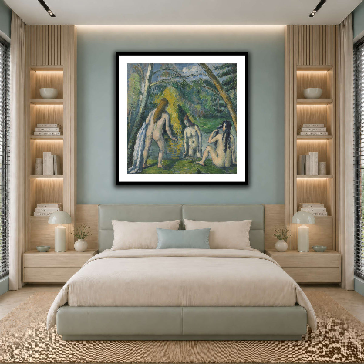 Trois_baigneuses_by_Paul_Cezanne cool-bedroom