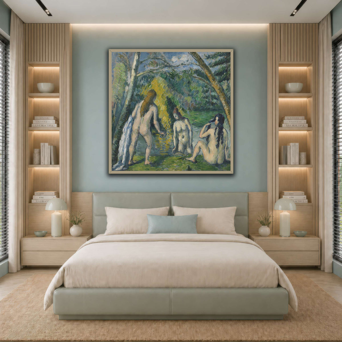 Trois_baigneuses_by_Paul_Cezanne cool-bedroom