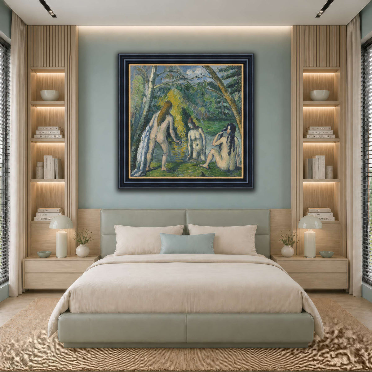 Trois_baigneuses_by_Paul_Cezanne cool-bedroom