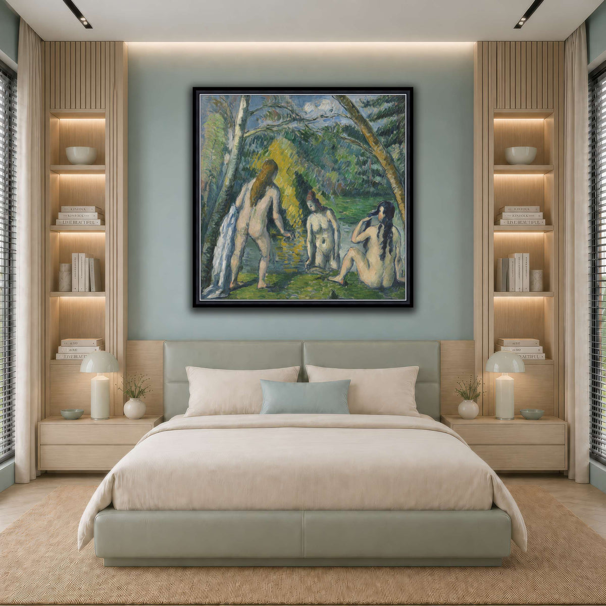 Trois_baigneuses_by_Paul_Cezanne cool-bedroom
