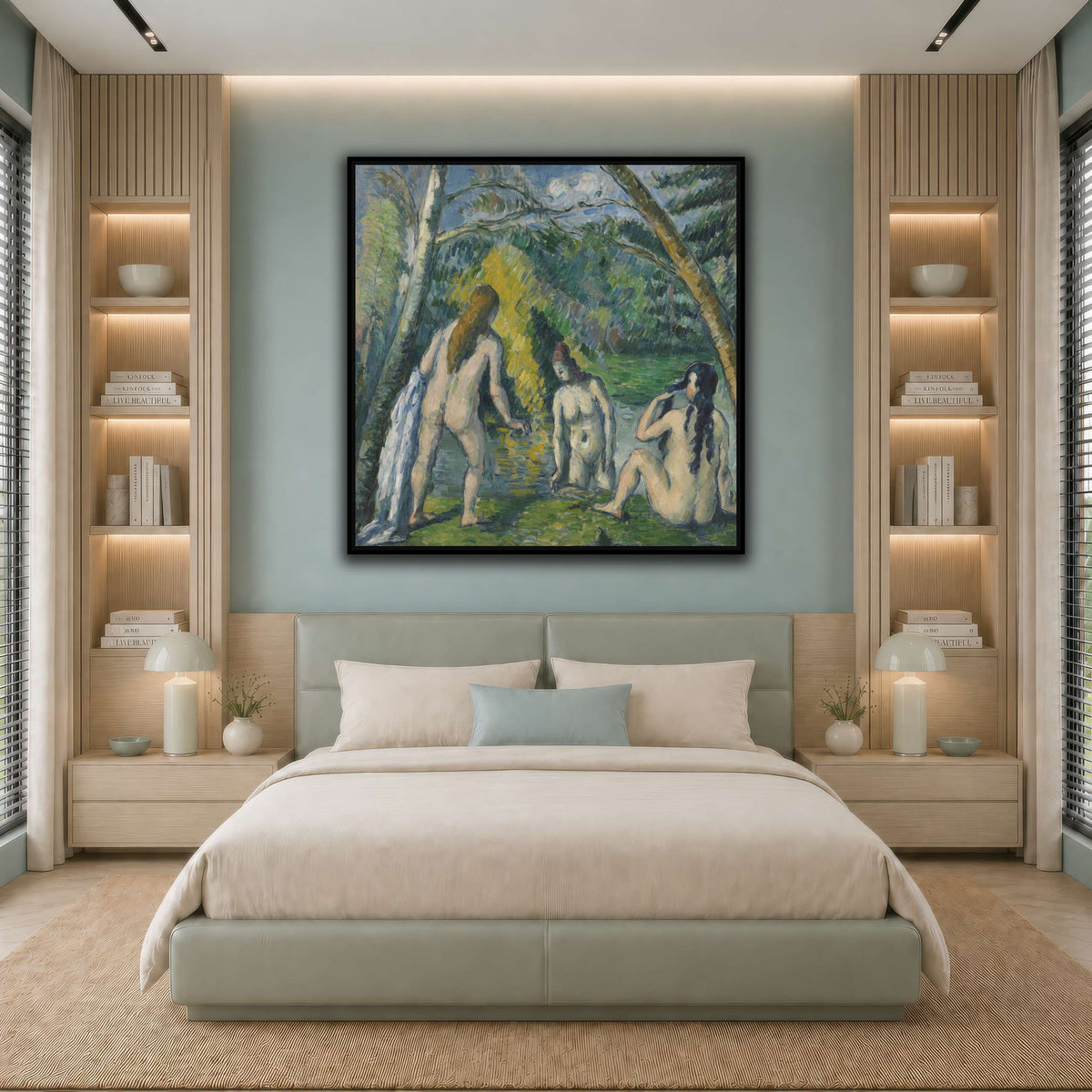 Trois_baigneuses_by_Paul_Cezanne cool-bedroom