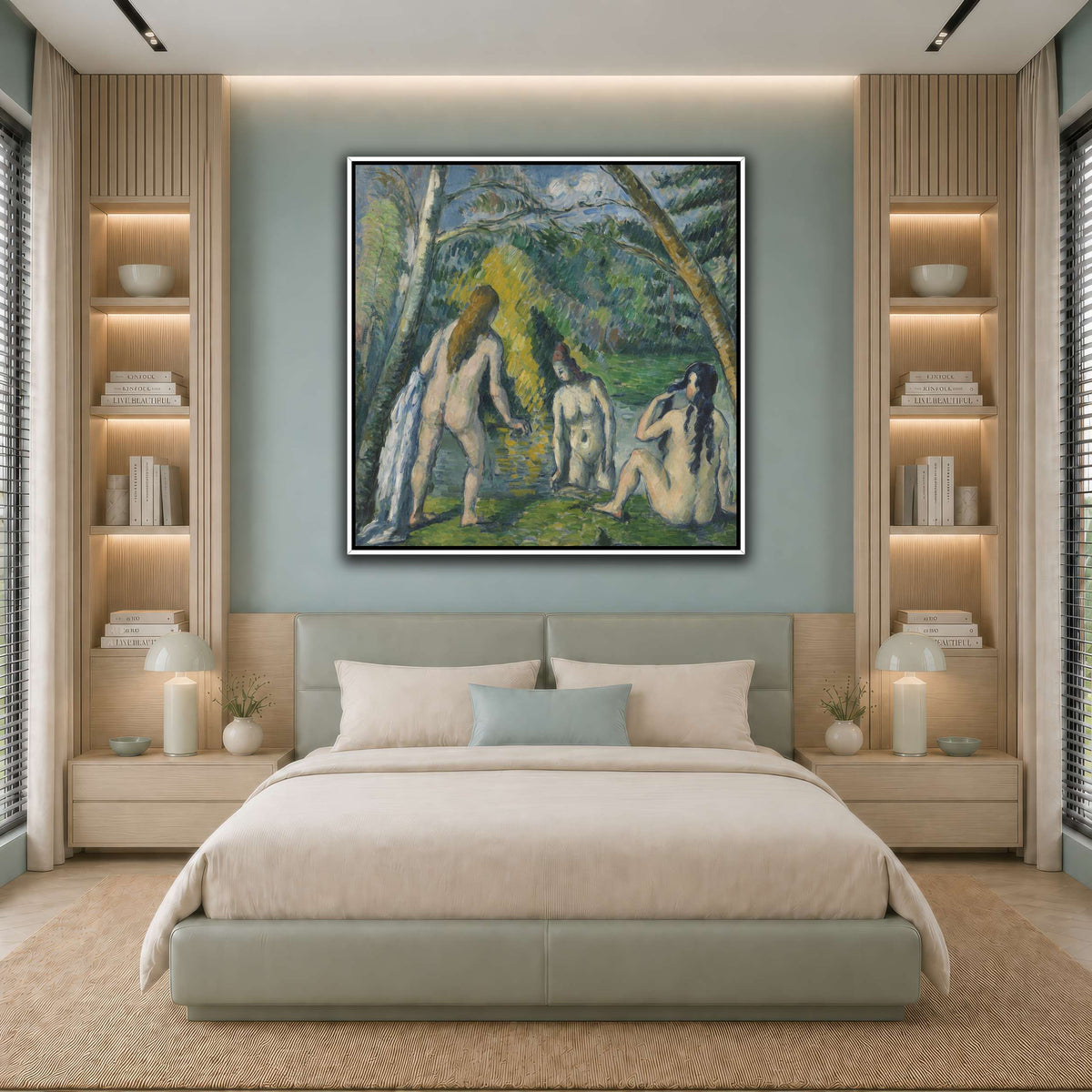 Trois_baigneuses_by_Paul_Cezanne cool-bedroom