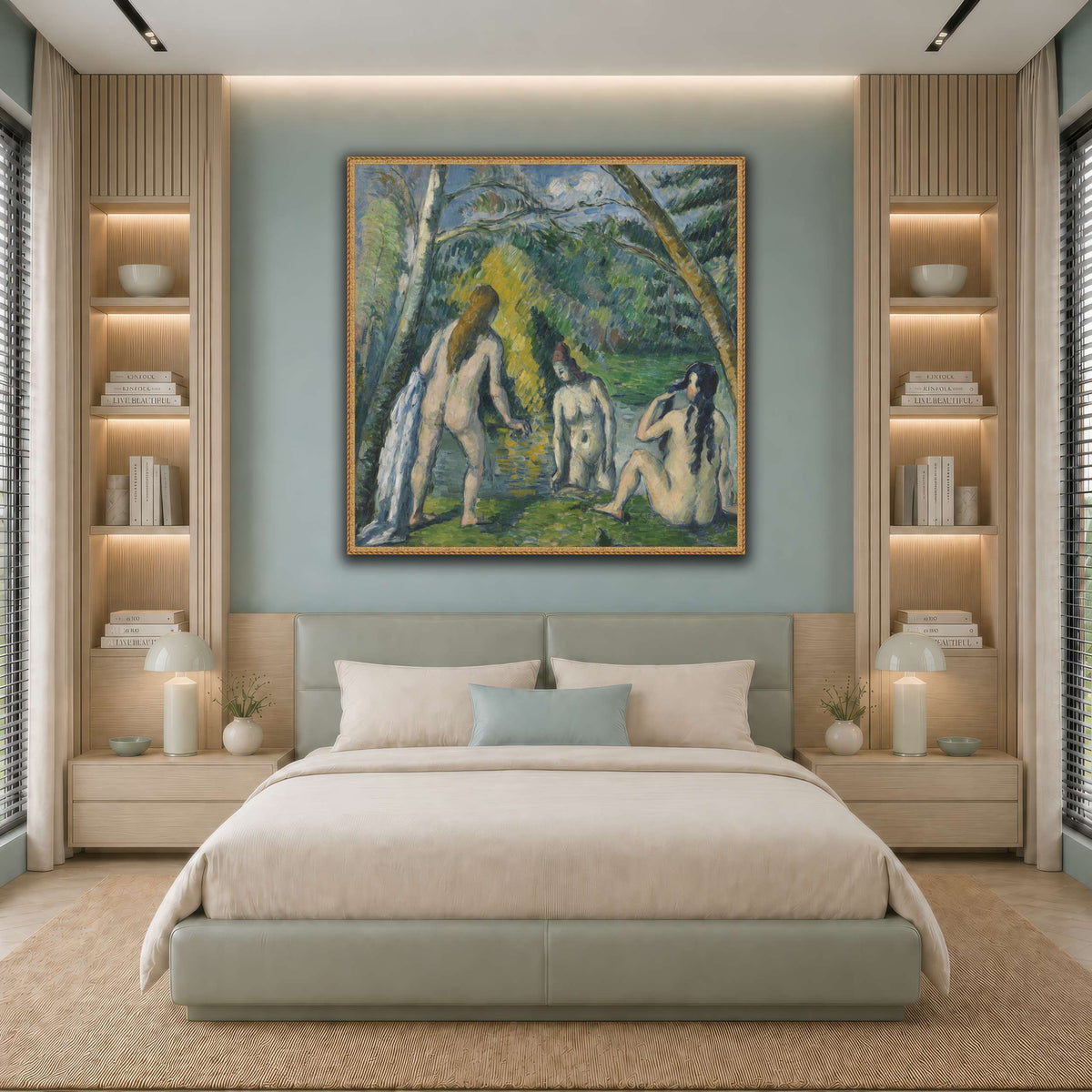 Trois_baigneuses_by_Paul_Cezanne cool-bedroom