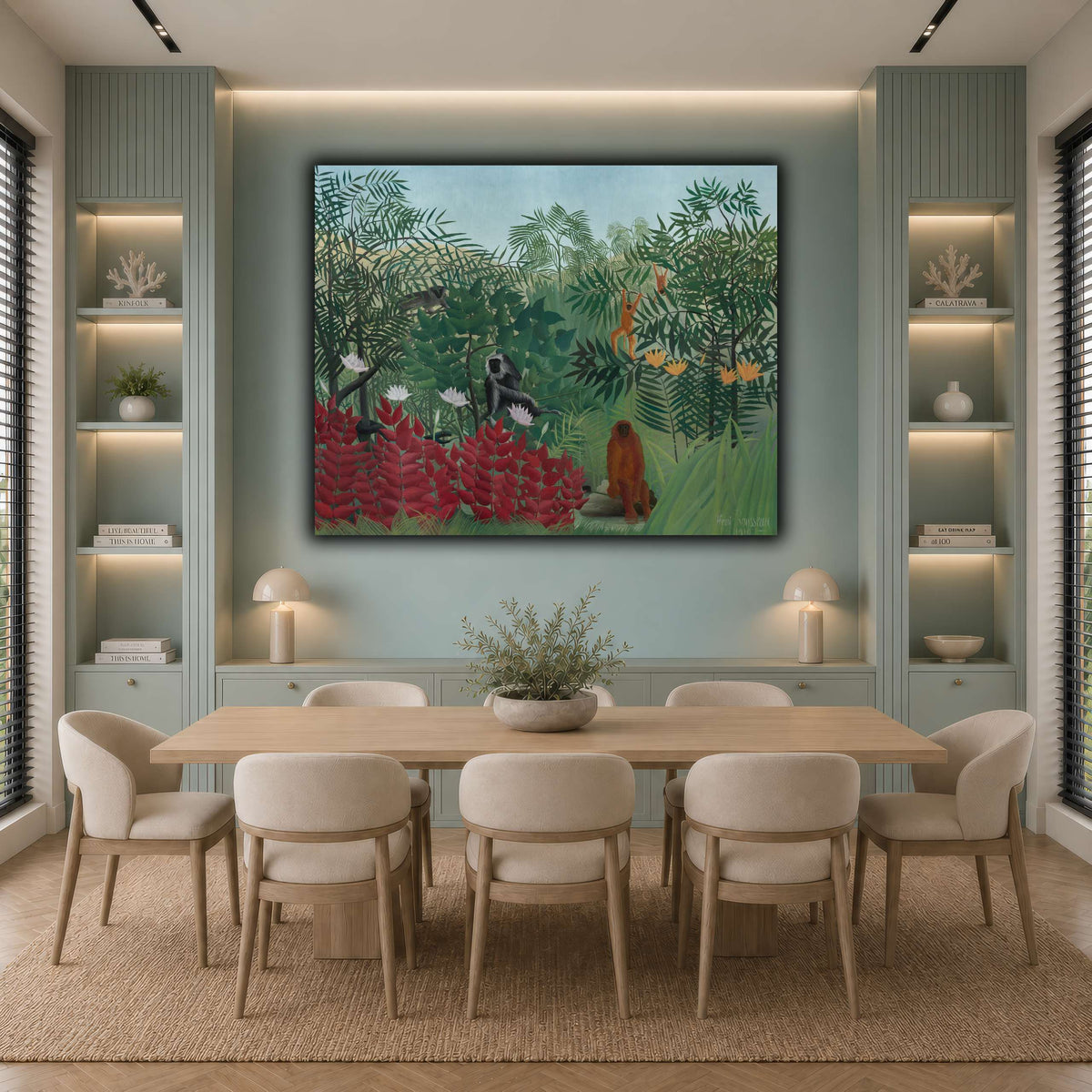 Tropical-Forest-with-Monkeys-1910_Henri-Rousseau cool-dining