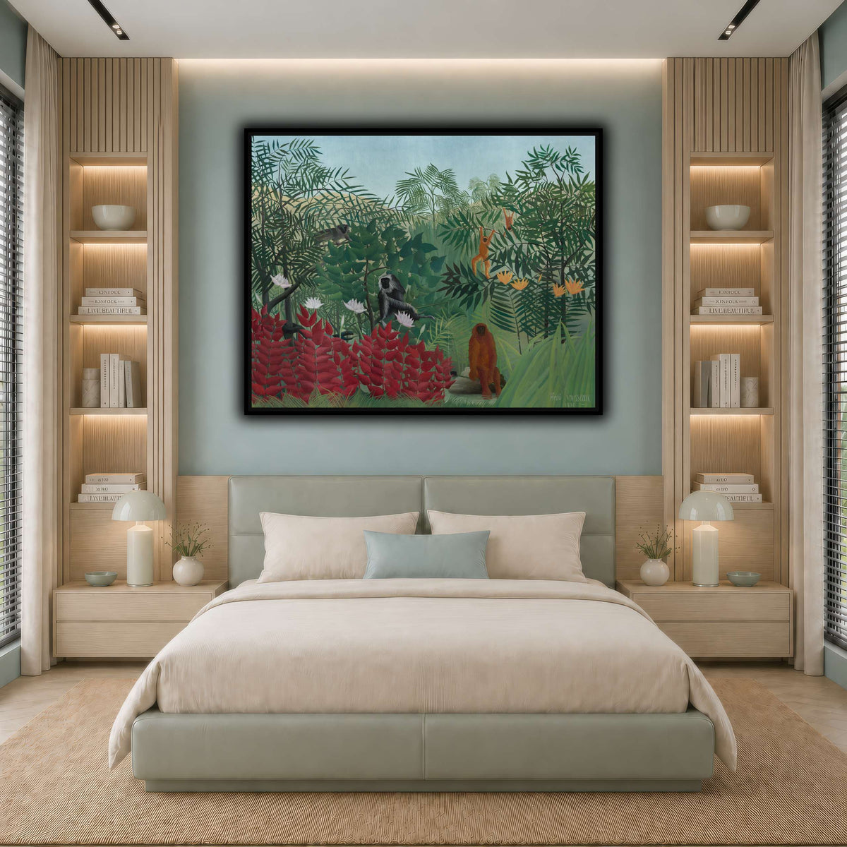 Tropical-Forest-with-Monkeys-1910_Henri-Rousseau cool-bedroom