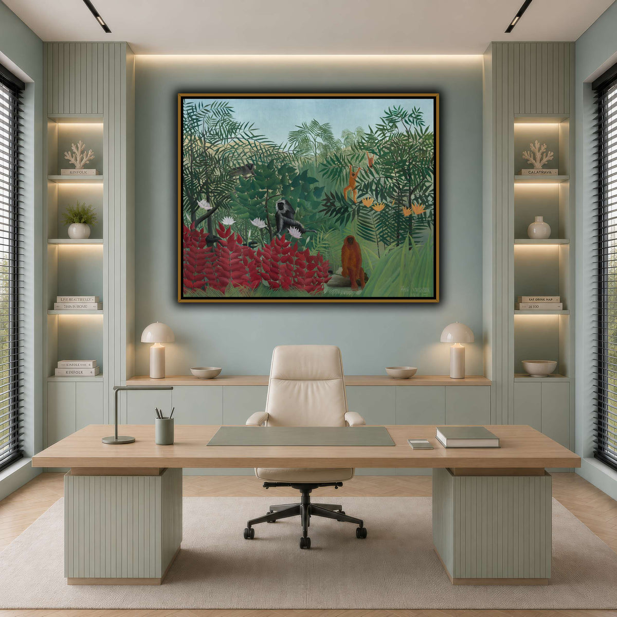 Tropical-Forest-with-Monkeys-1910_Henri-Rousseau cool-office