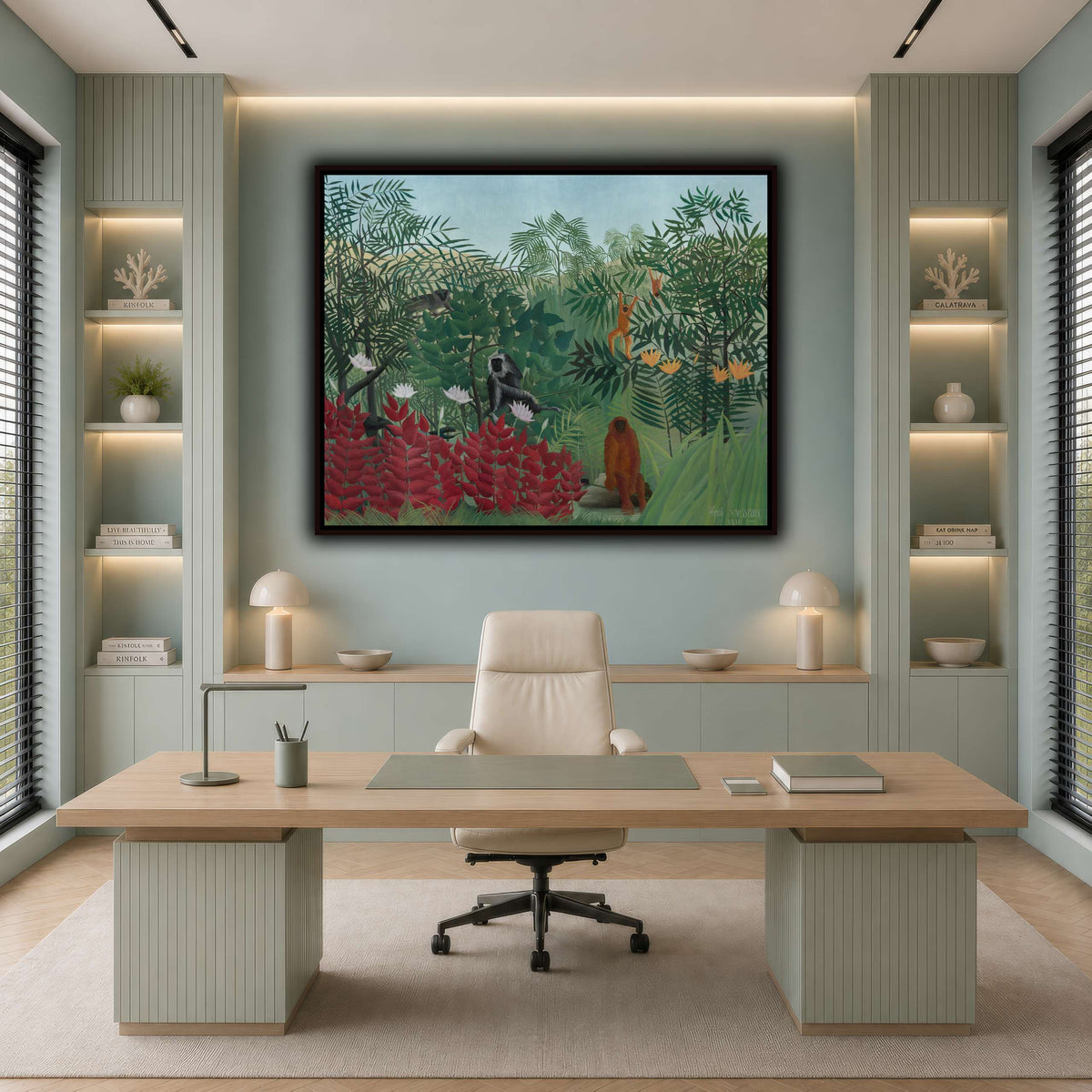 Tropical-Forest-with-Monkeys-1910_Henri-Rousseau cool-office