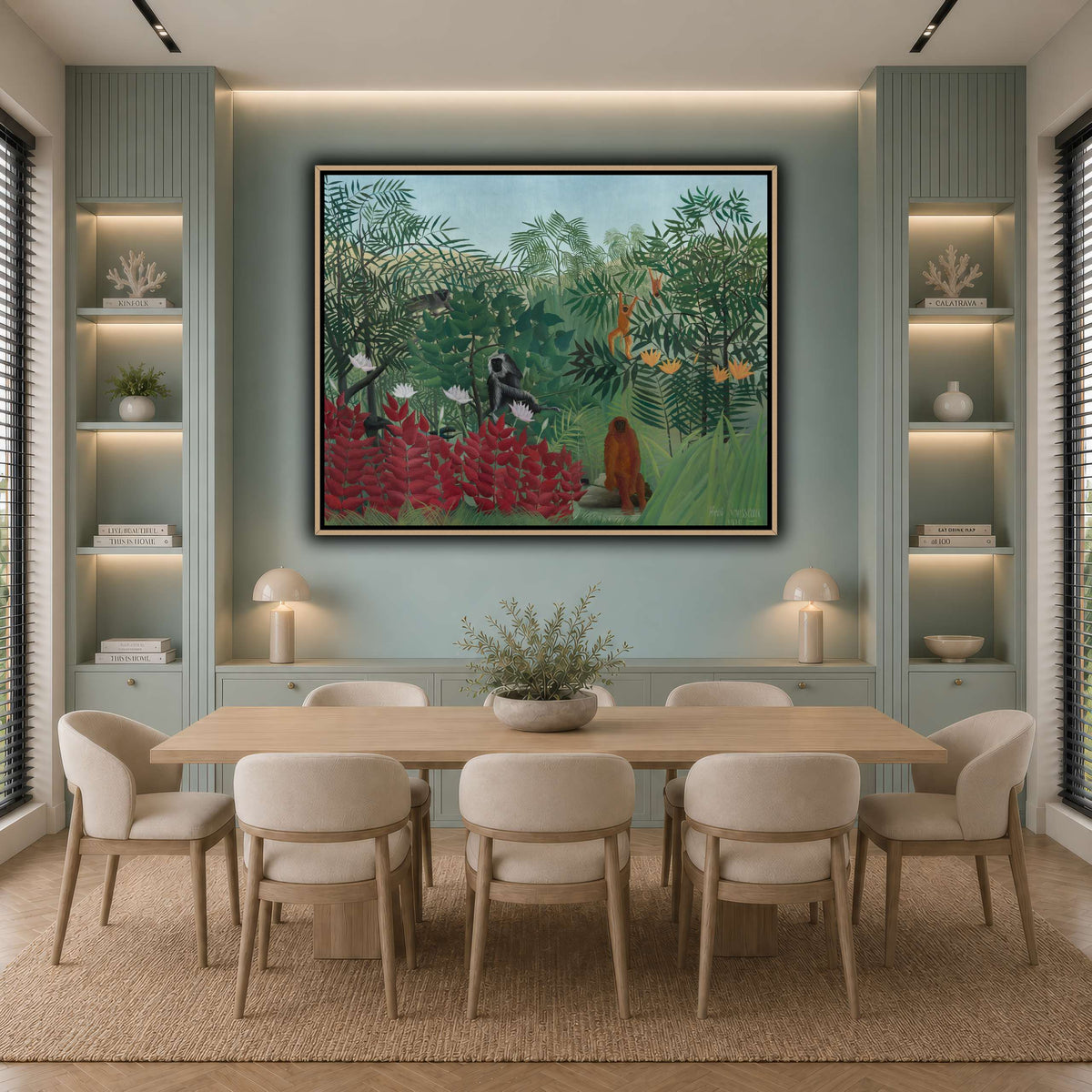 Tropical-Forest-with-Monkeys-1910_Henri-Rousseau cool-dining