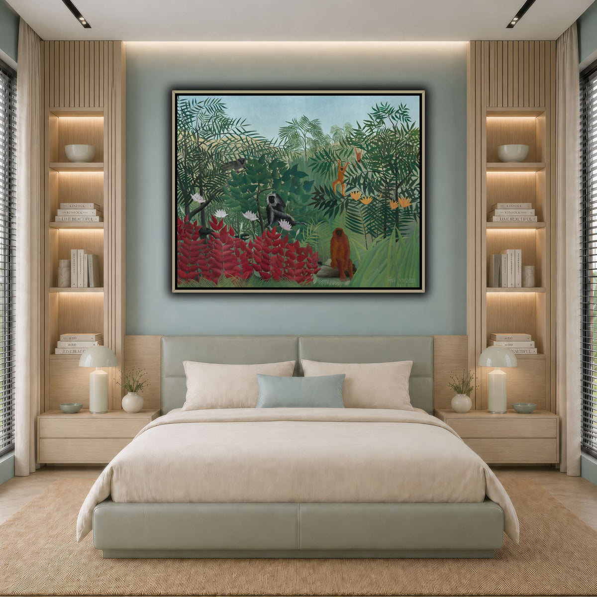 Tropical-Forest-with-Monkeys-1910_Henri-Rousseau cool-bedroom