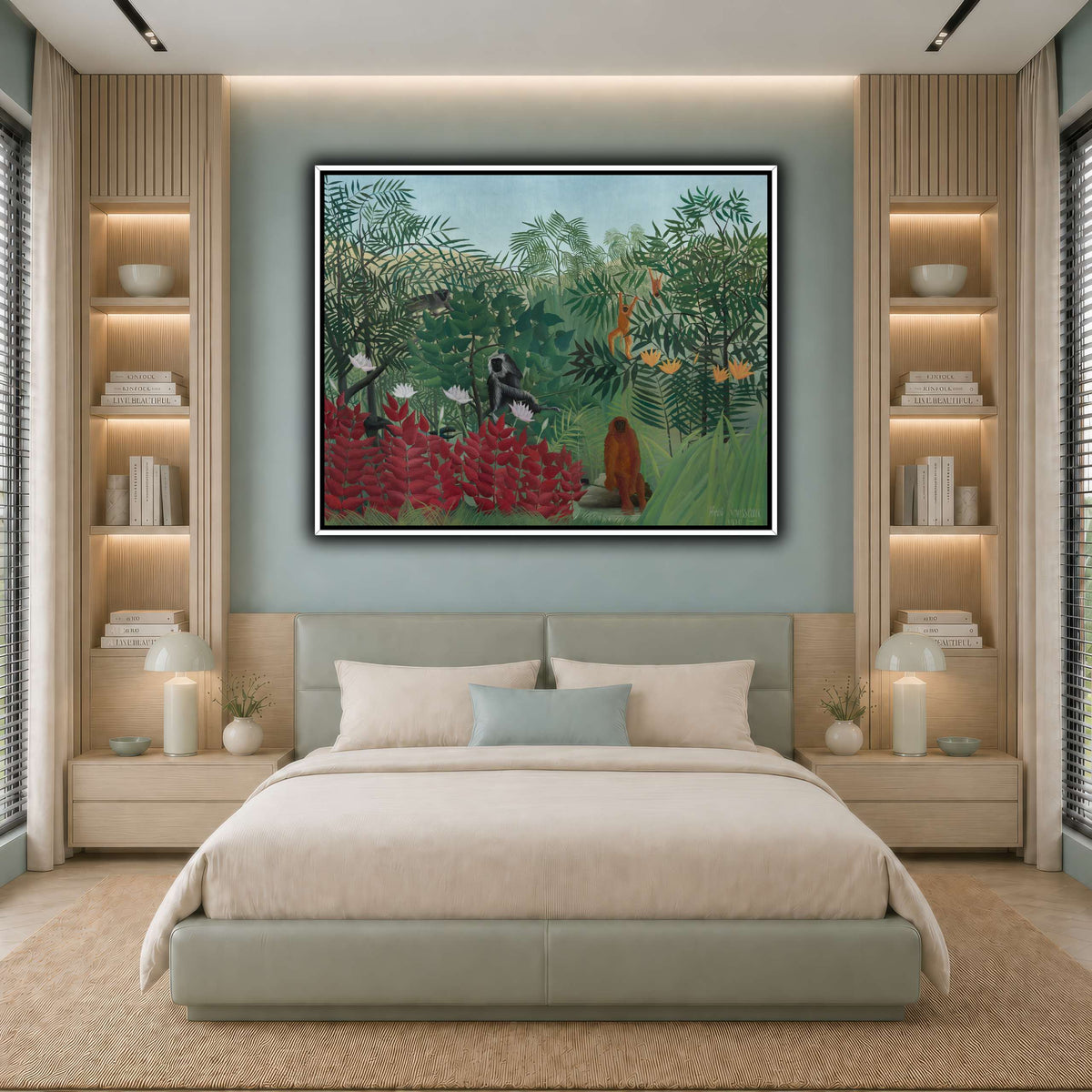 Tropical-Forest-with-Monkeys-1910_Henri-Rousseau cool-bedroom