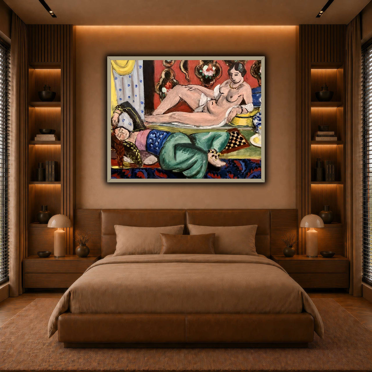 Two_Odalisques_Henri_Matisse warm-bedroom
