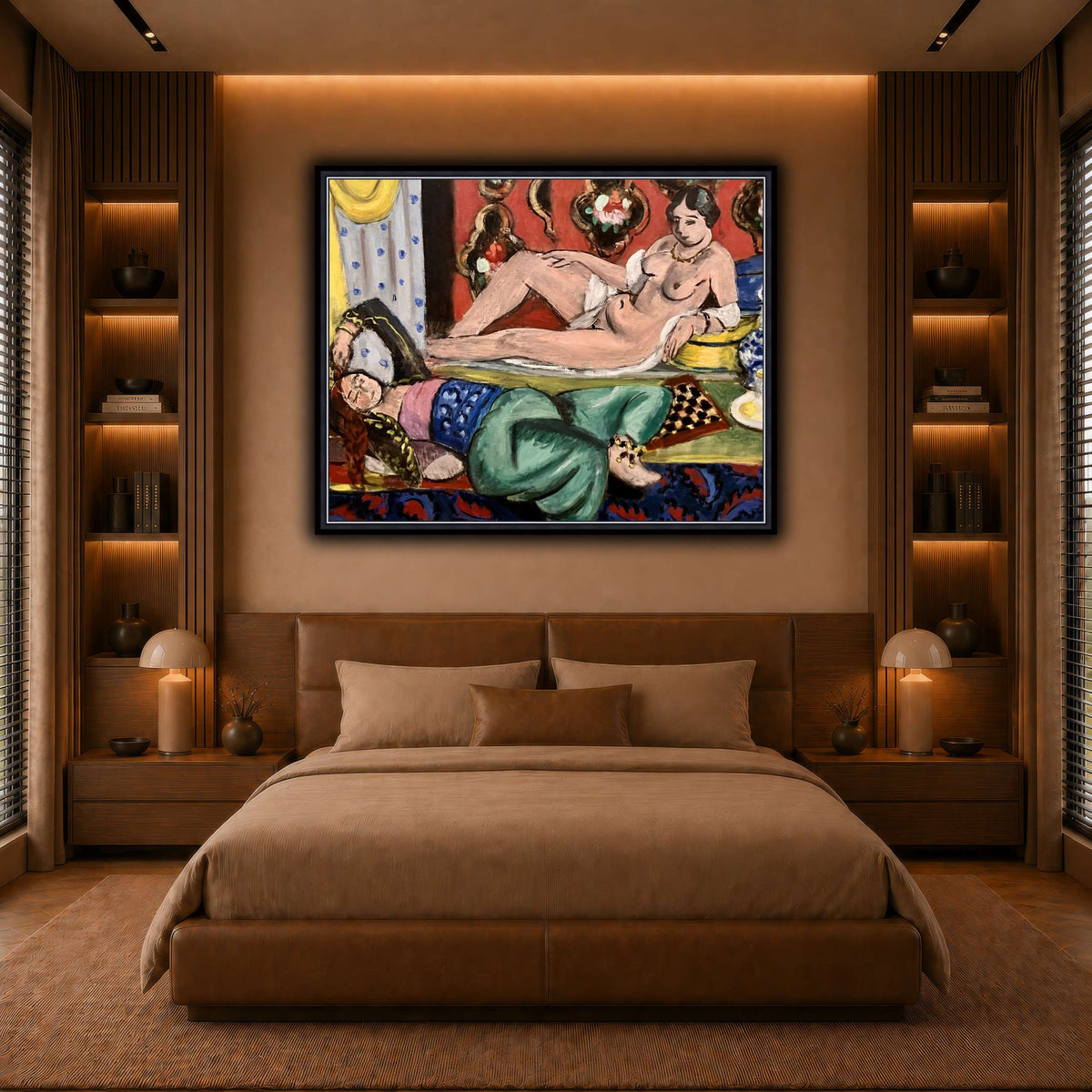 Two_Odalisques_Henri_Matisse warm-bedroom