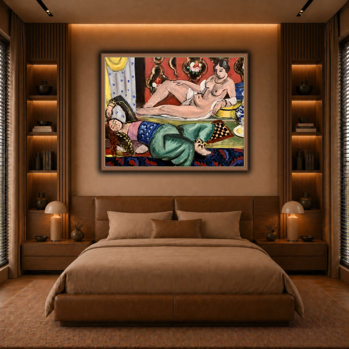 Two_Odalisques_Henri_Matisse warm-bedroom