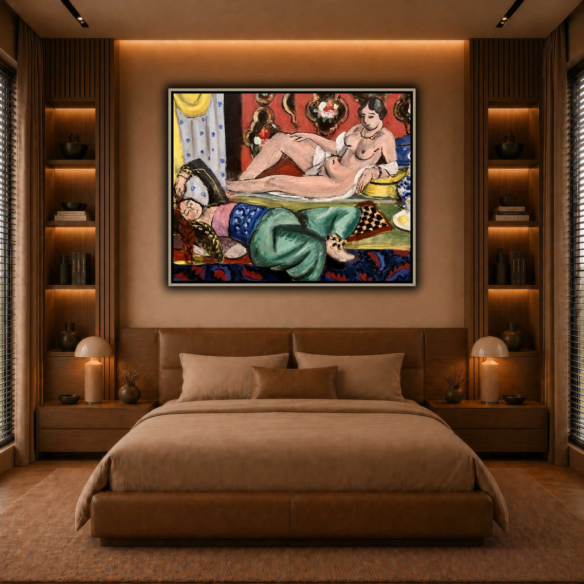 Two_Odalisques_Henri_Matisse warm-bedroom