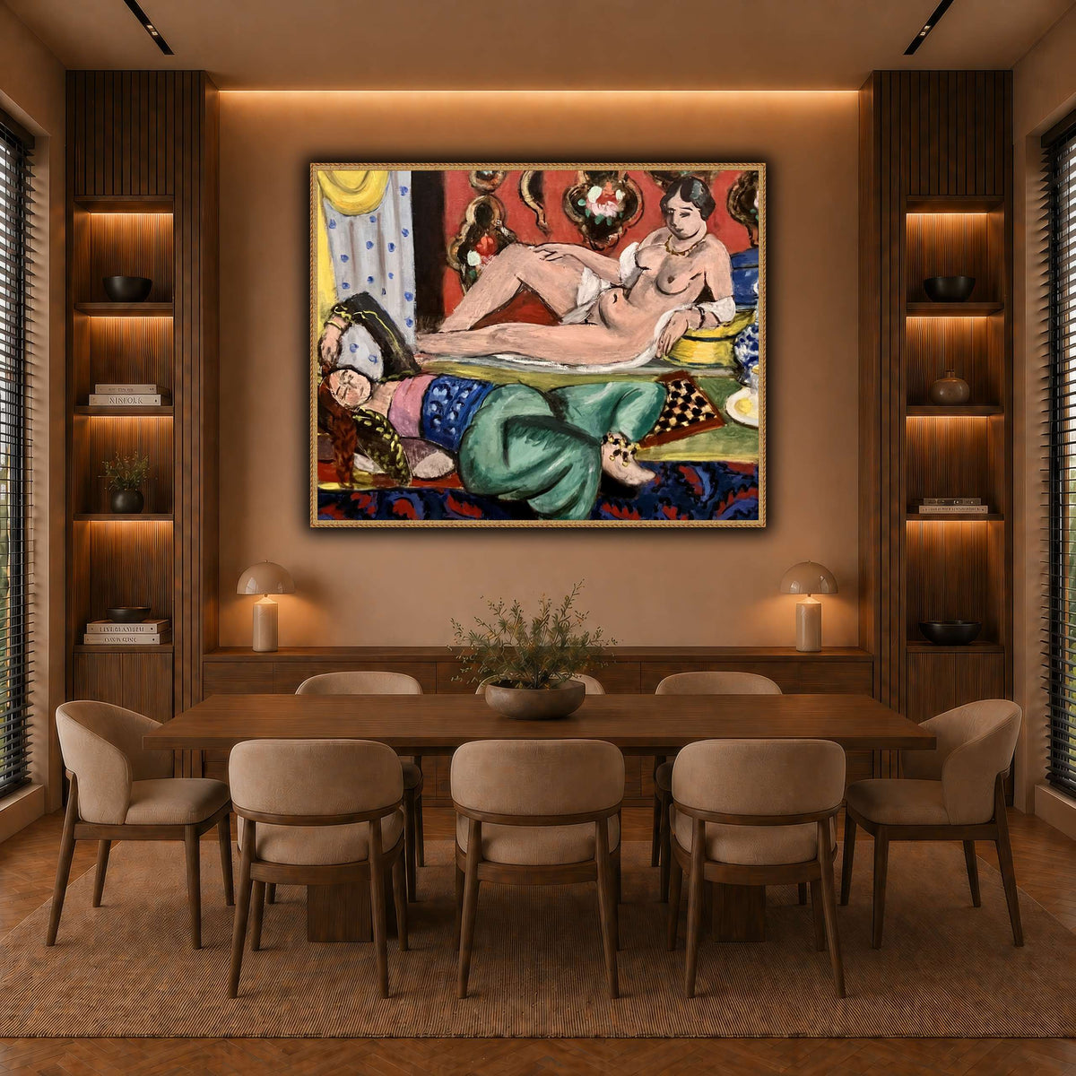Two_Odalisques_Henri_Matisse warm-dining room