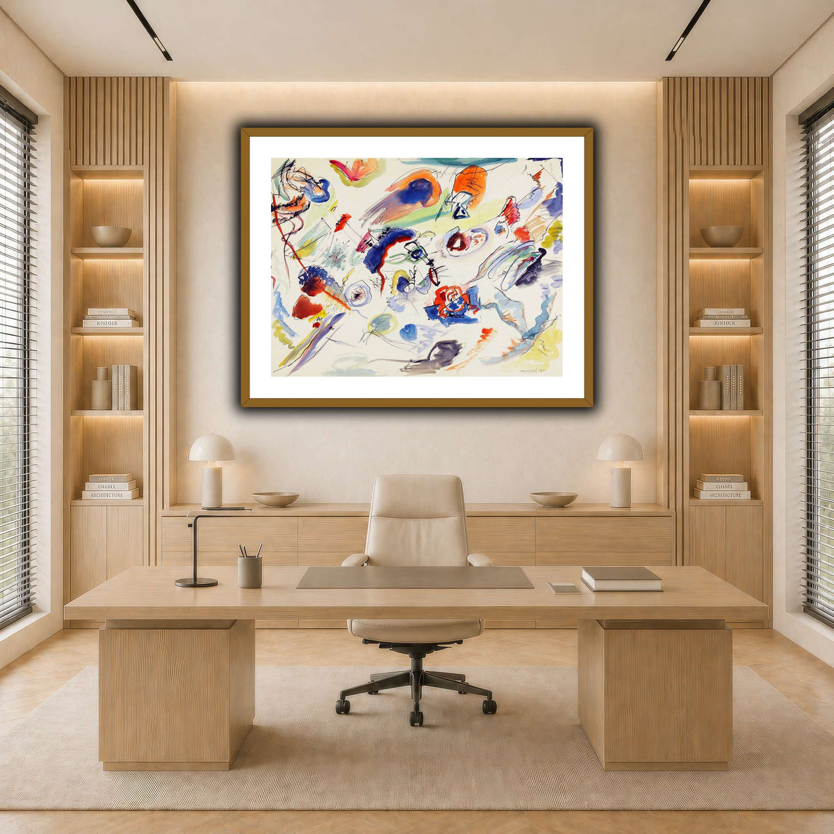 Untitled_(First_Abstract_Watercolor)_by_Wassily_Kandinsky light neutral-office