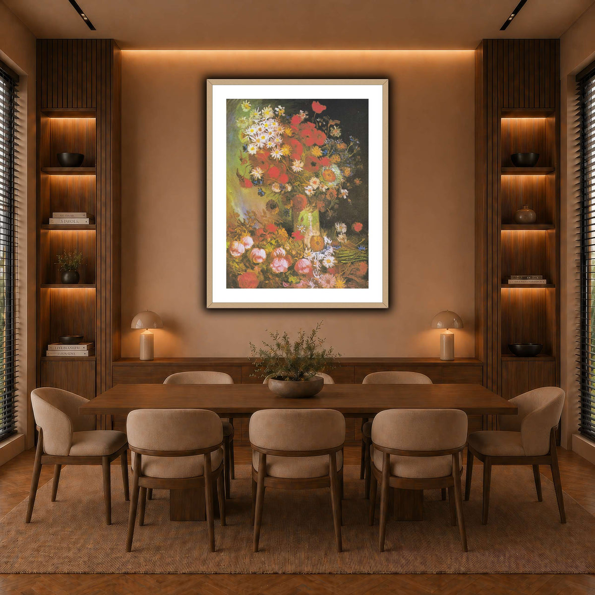 Van_Gogh_-_Vase_mit_Mohn-_und_Kornblumen,_Pfingstrosen_und_Chrysanthemen warm-dining room