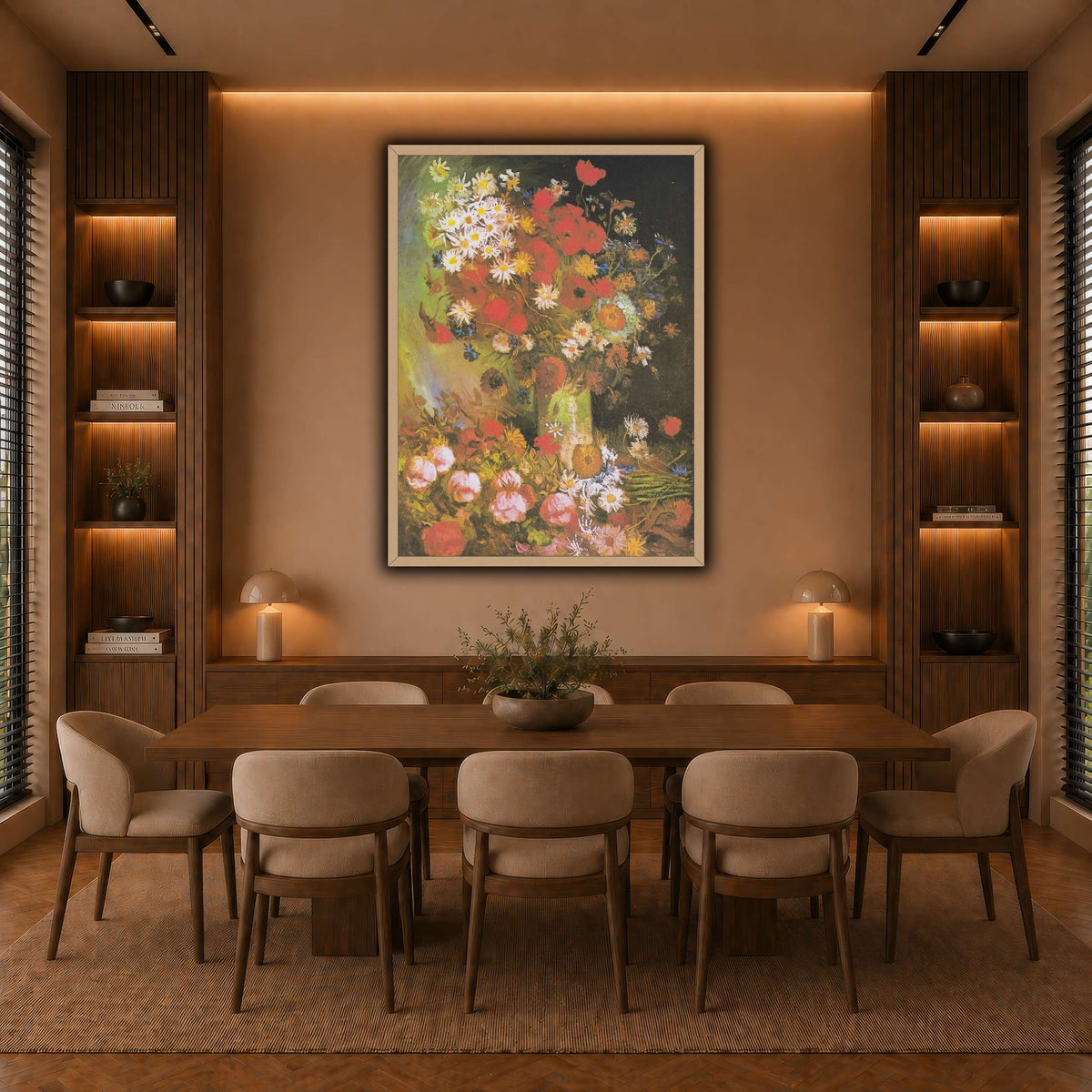 Van_Gogh_-_Vase_mit_Mohn-_und_Kornblumen,_Pfingstrosen_und_Chrysanthemen warm-dining room