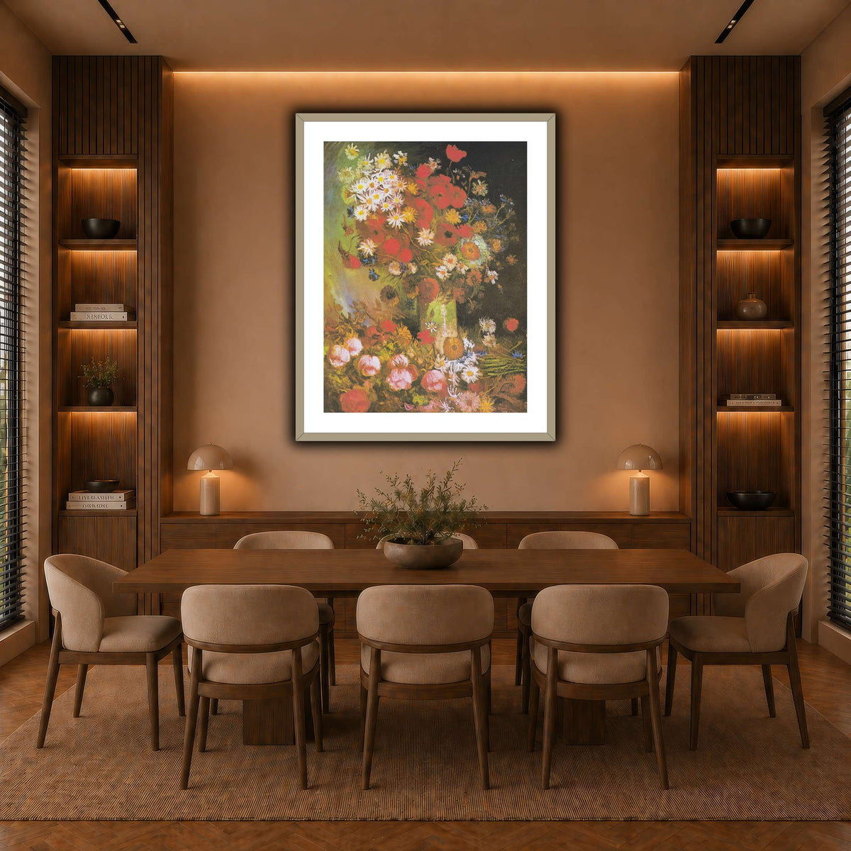 Van_Gogh_-_Vase_mit_Mohn-_und_Kornblumen,_Pfingstrosen_und_Chrysanthemen warm-dining room