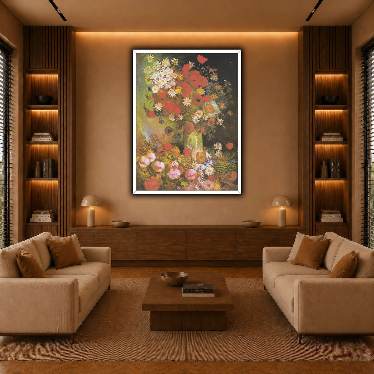 Van_Gogh_-_Vase_mit_Mohn-_und_Kornblumen,_Pfingstrosen_und_Chrysanthemen warm-living-room