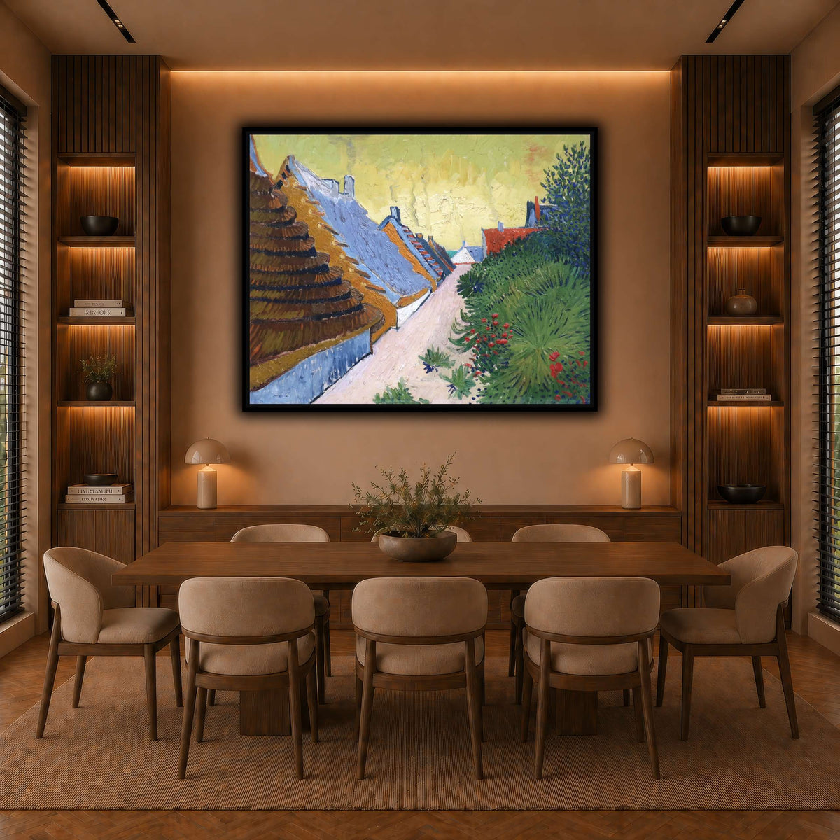 Van_Gogh_Gasse_in_Saintes-Maries warm-dining room