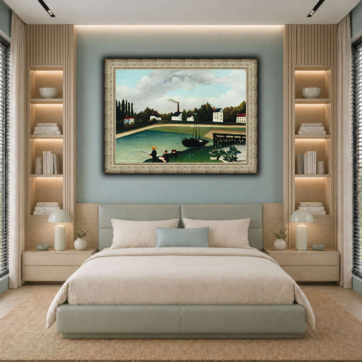 View-of-the-Quai-d-Ivry-near-the-Port-à-l-Anglais-Seine-Family-Fishing-1900_Henri-Rousseau cool-bedroom