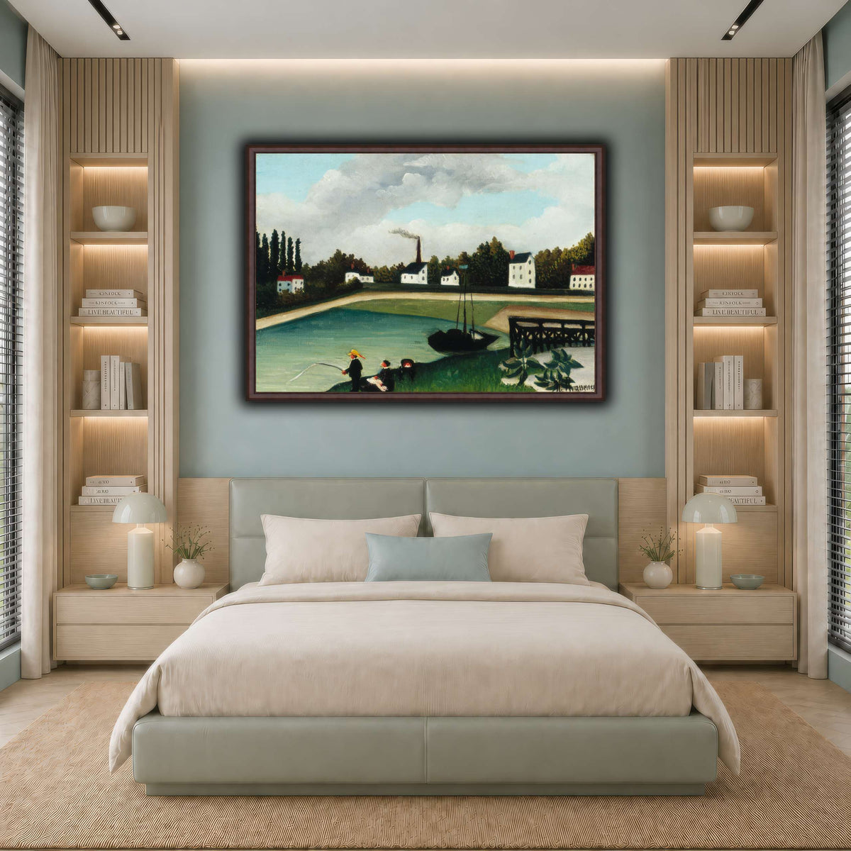 View-of-the-Quai-d-Ivry-near-the-Port-à-l-Anglais-Seine-Family-Fishing-1900_Henri-Rousseau cool-bedroom