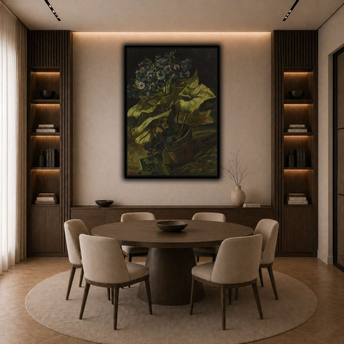 Vincent_van_Gogh_-_Cineraria dark neutral-dining room