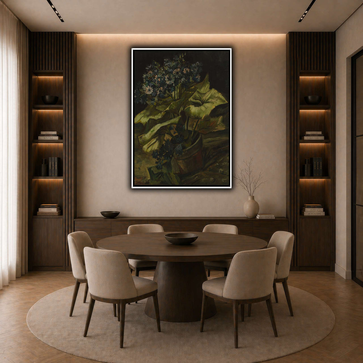 Vincent_van_Gogh_-_Cineraria dark neutral-dining room