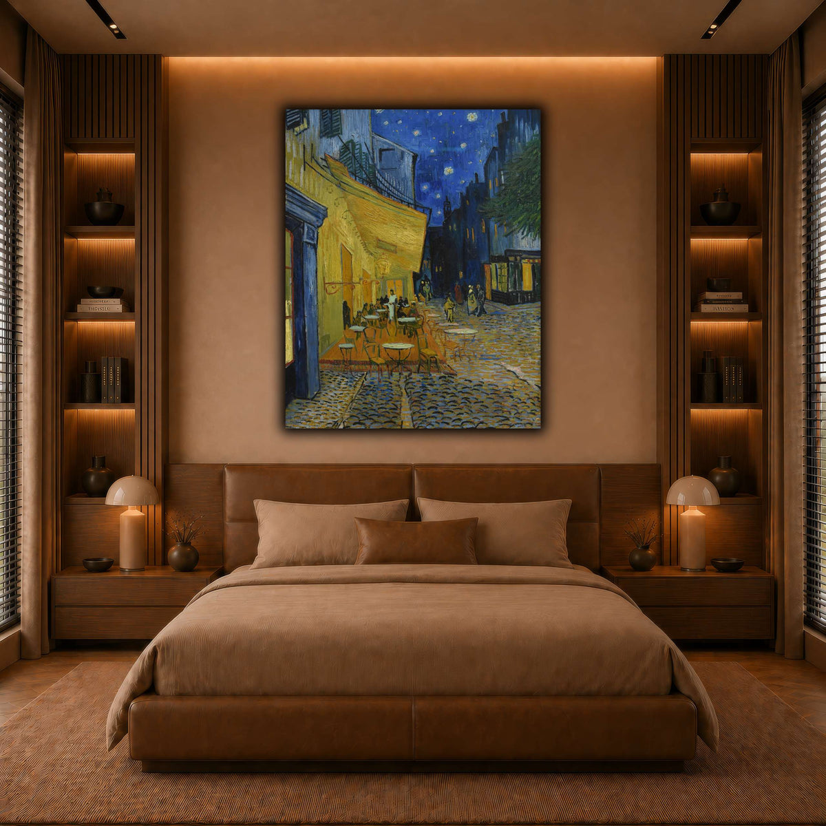 Vincent_van_Gogh_(1853-1890)_Caféterras_bij_nacht_(place_du_Forum)_Kröller- warm-bedroom