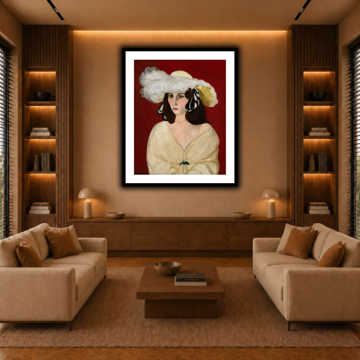 White_Plumes_Henri_Matisse warm-living-room