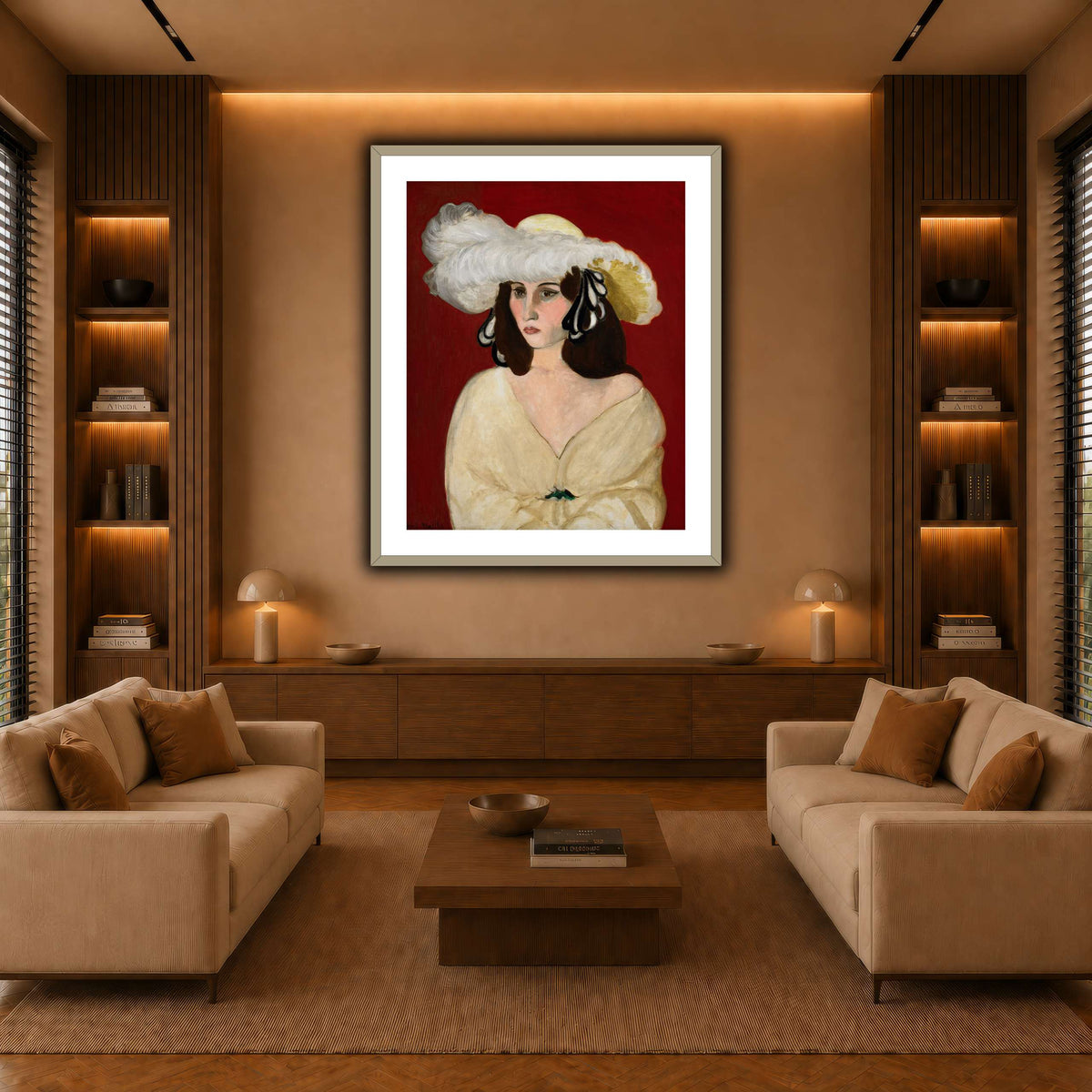 White_Plumes_Henri_Matisse warm-living-room