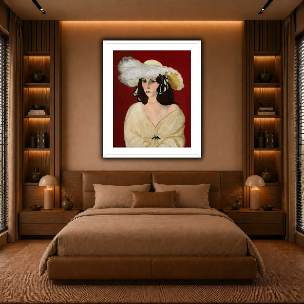 White_Plumes_Henri_Matisse warm-bedroom