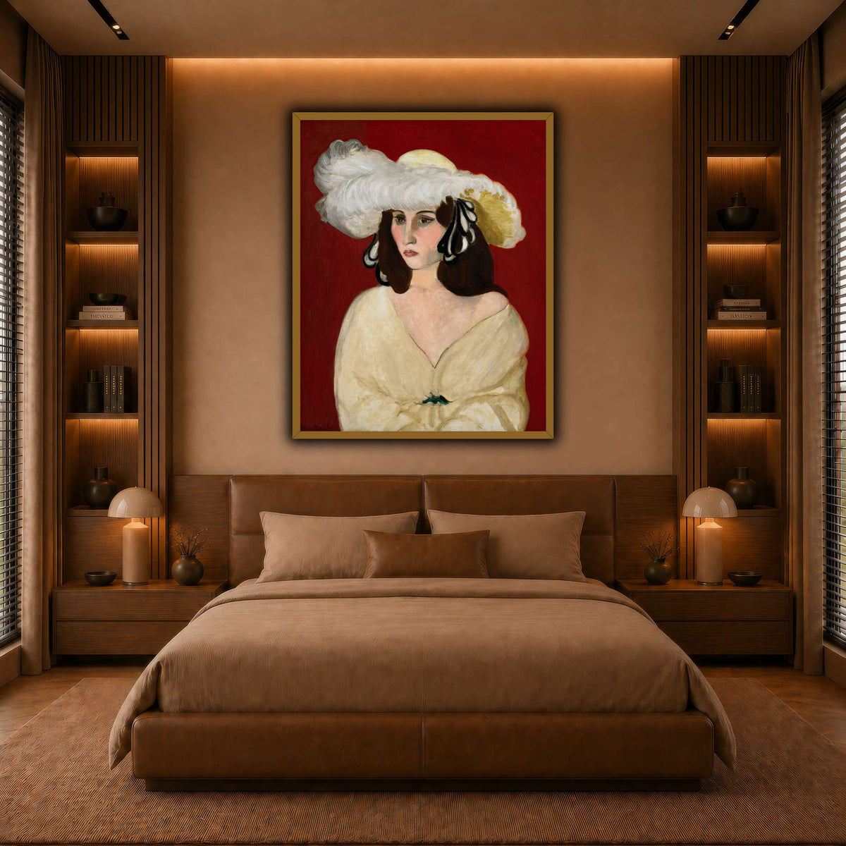 White_Plumes_Henri_Matisse warm-bedroom