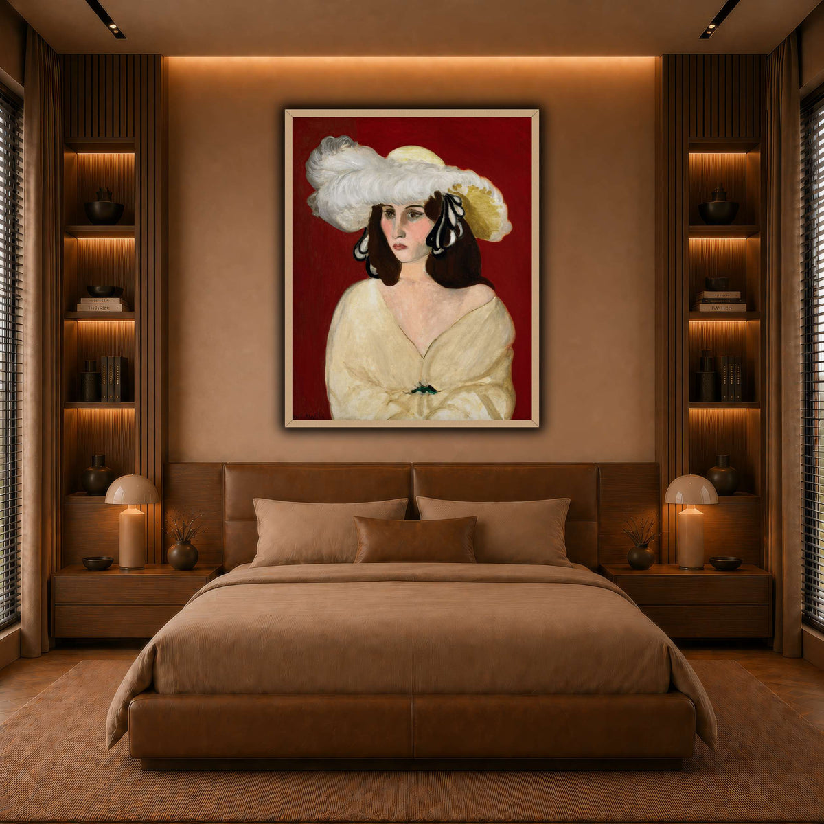 White_Plumes_Henri_Matisse warm-bedroom