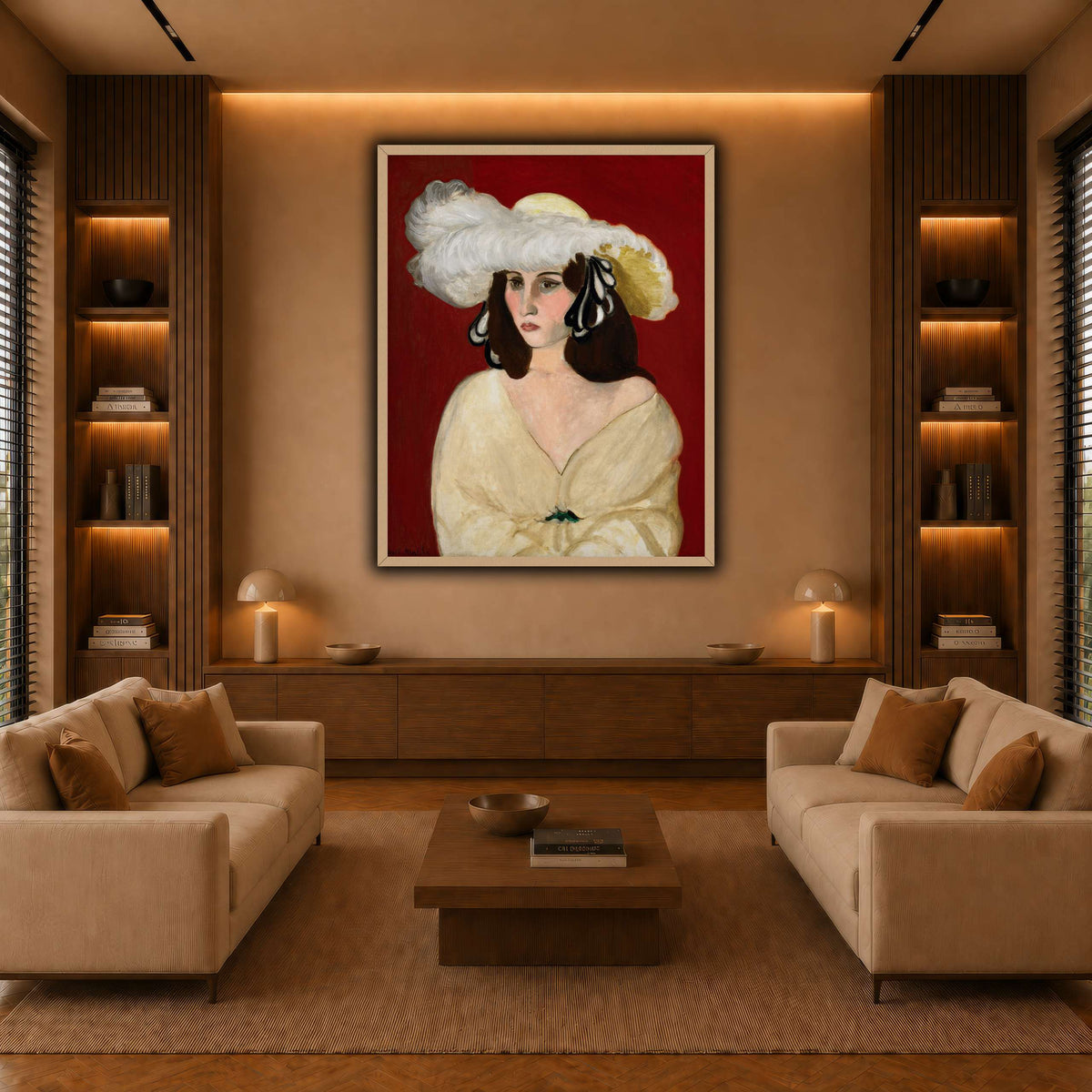 White_Plumes_Henri_Matisse warm-living-room
