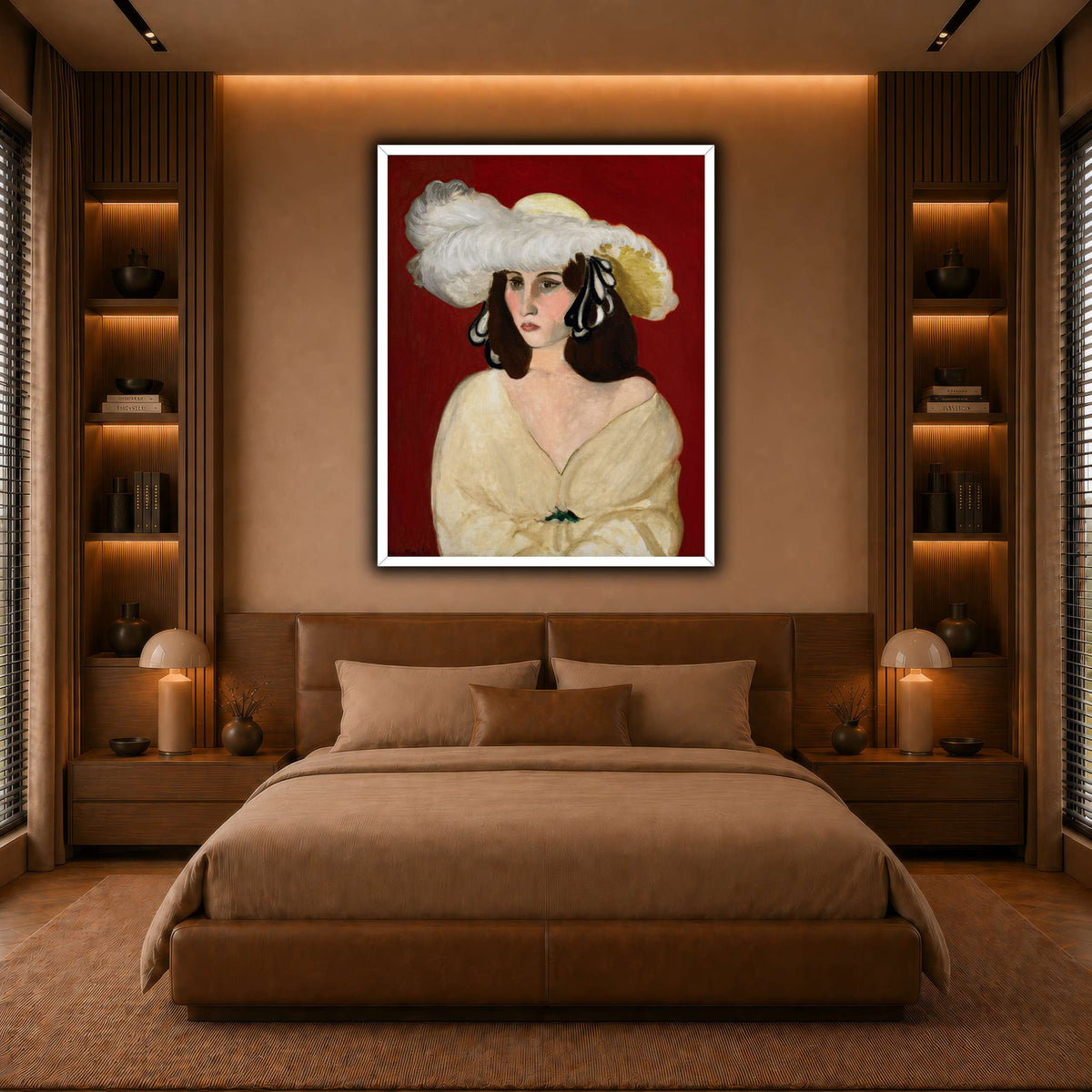 White_Plumes_Henri_Matisse warm-bedroom