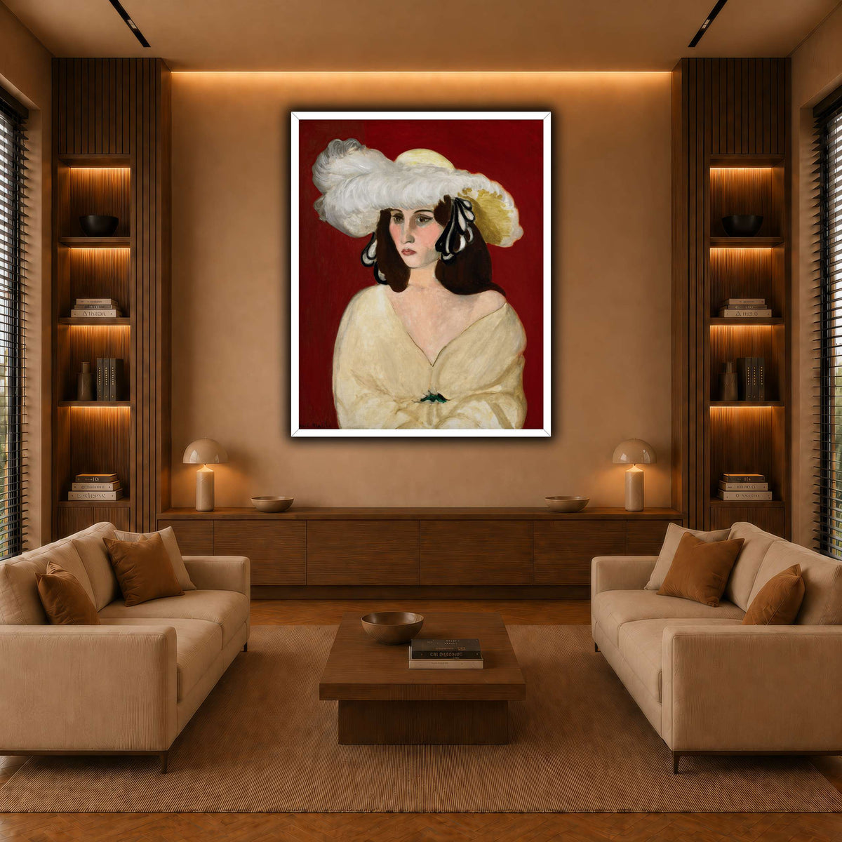 White_Plumes_Henri_Matisse warm-living-room