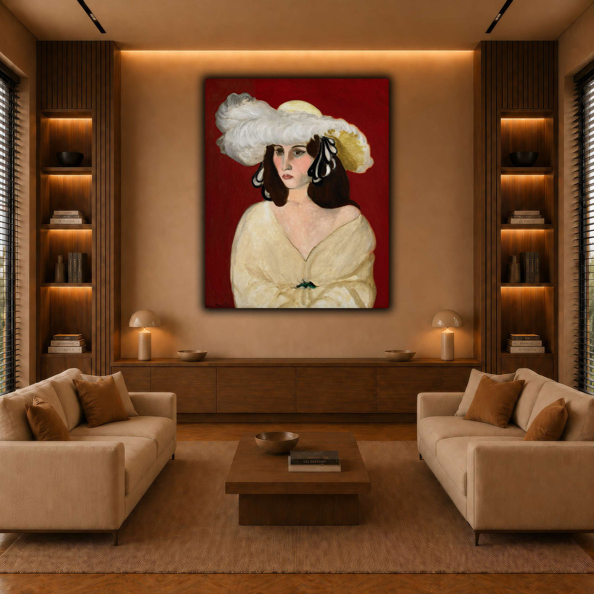 White_Plumes_Henri_Matisse warm-living-room