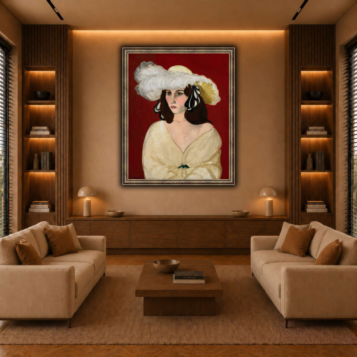 White_Plumes_Henri_Matisse warm-living-room