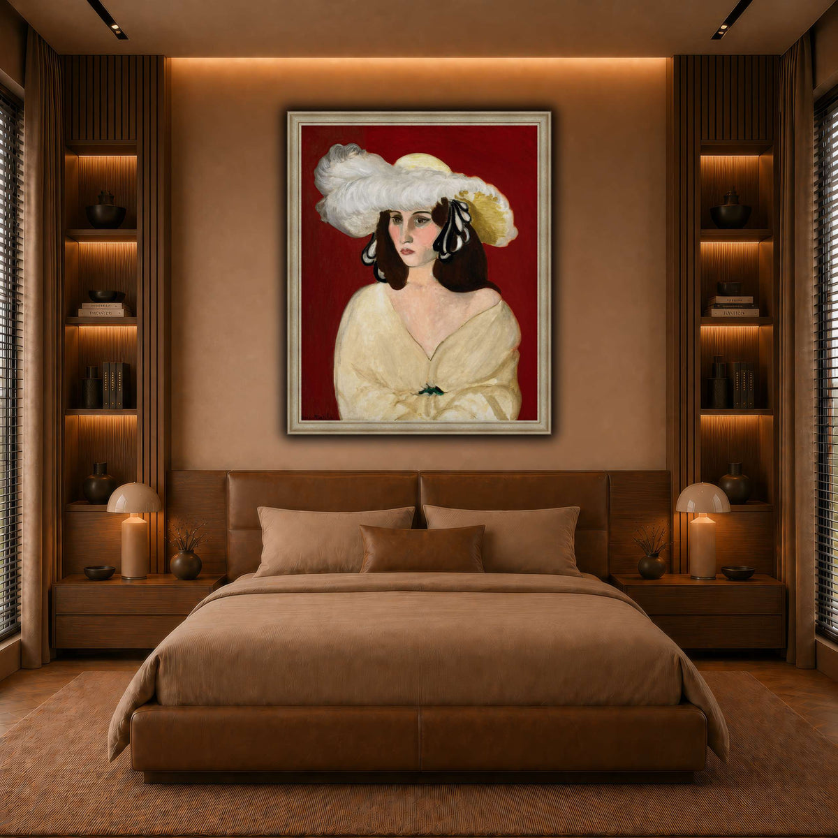 White_Plumes_Henri_Matisse warm-bedroom